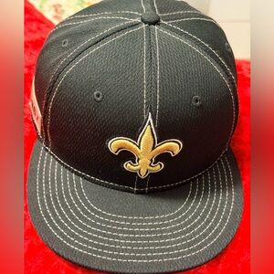Black and Gold Fleur-de-lis Cap